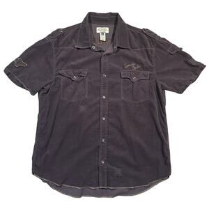 Vintage Style Samurai Cycles Chain Stitched Shirt XL Biker Button Down Y2K